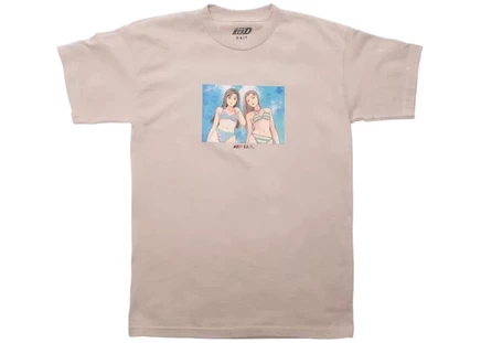 Мужская футболка BAIT x Initial D Impact Blue, песочная