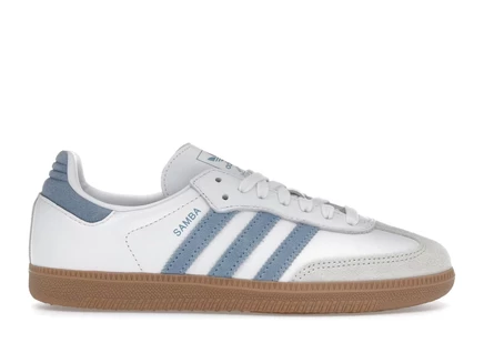 Женские кроссовки Adidas Samba OG, белые/Alumina/Ash Blue