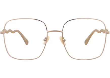 Оправа Chloe CH0056O Square-Frame Metal, бежево-коричневая