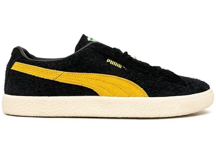 Мужские кроссовки Puma Suede Vintage замшевые, чёрно-горчичные