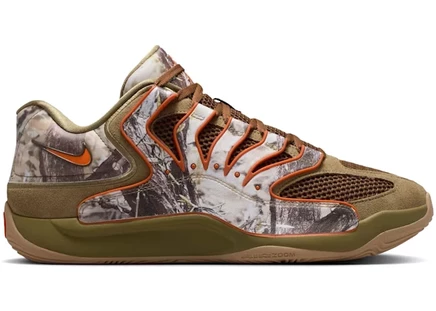 Кроссовки Nike KD 18 Chet Holmgren Real Tree Camo, коричнево-оранжевые