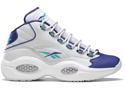 Кроссовки Reebok Question Mid, серые/фиолетовые/бирюзовые