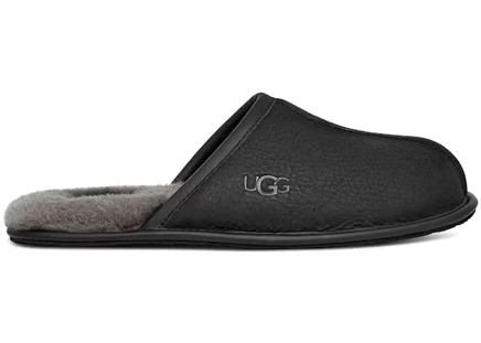 Мужские тапочки Ugg Scuff Leather, черные