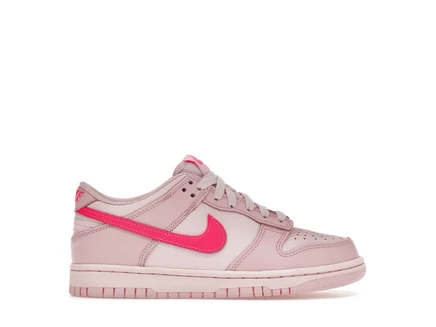Детские кроссовки Nike Dunk Low Triple Pink (GS), розовые