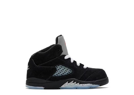 Детские кроссовки Jordan 5 Retro OG, черно-серебристые