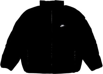 Куртка Nike Club Puffer водонепроницаемая, черно-белая