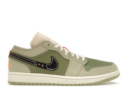 Мужские кроссовки Jordan 1 Low SE Craft, светло-оливковые