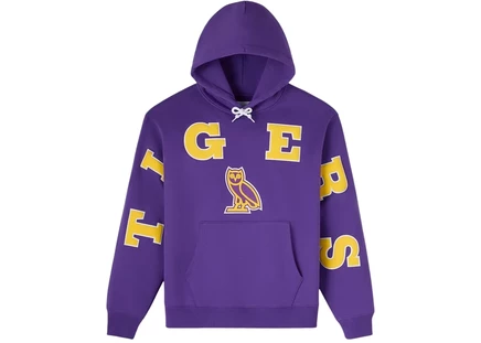 Унисекс худи OVO x NCAA LSU Tigers, фиолетовая
