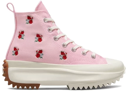 Converse Run Star Hike Platform Hi Embroidered Floral Sunrise Pink sunrise pink/university red