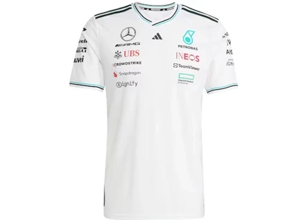 Мужская футболка Adidas Mercedes-AMG Petronas, бело-черная