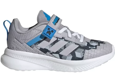 Детские кроссовки Adidas Fortarun 4.0 Minecraft, серо-голубые