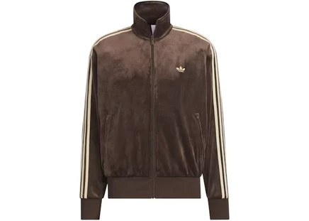 Олимпийка Adidas Fb Tt Velour Track Top, темно-коричневая