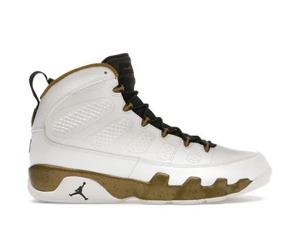 Мужские кроссовки Air Jordan 9 Retro Statue, высокие, бело-черно-оливковые