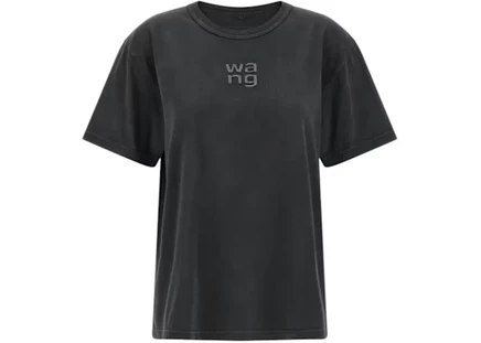 Женская футболка Alexander Wang Hothx, выбеленная черная