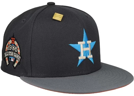 Мужская кепка New Era 59FIFTY Houston Astros 1986 All-Star, серо-оранжевая