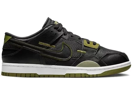 Мужские кроссовки Nike Dunk Low Scrap, чёрные/оливковые