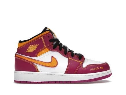 Детские кеды jordan 1 mid dia de los muertos, разноцветные