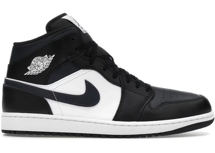 Кроссовки Jordan Air Jordan 1 Mid, черно-бело-серые