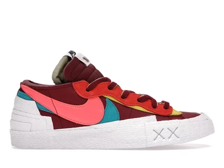Мужские кроссовки Nike Blazer Low sacai KAWS, красные