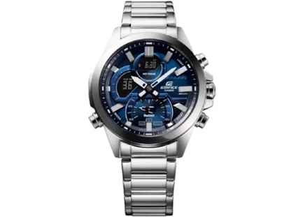 Мужские часы Casio Edifice ECB-30D-2A, 49 мм, из нержавеющей стали, синий