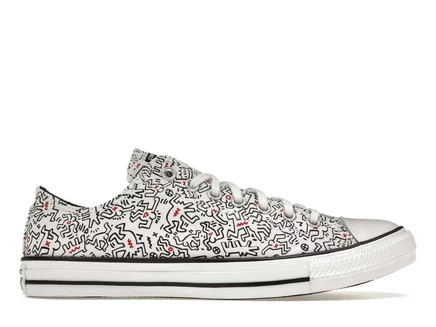 Мужские кеды Converse Chuck Taylor Ox Keith Haring, бело-черно-красные