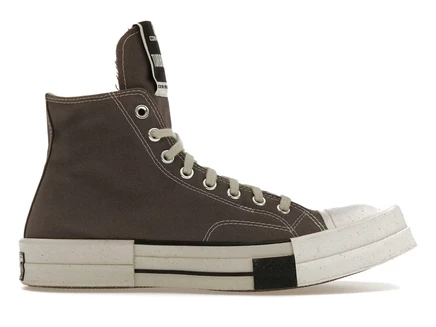 Converse TURBODRK Laceless Chuck Taylor All Star 70 Hi Rick Owens DRKSHDW Iron iron/egret/natural ivory