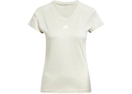 Женская футболка Adidas Aeroready V-образный вырез, белая