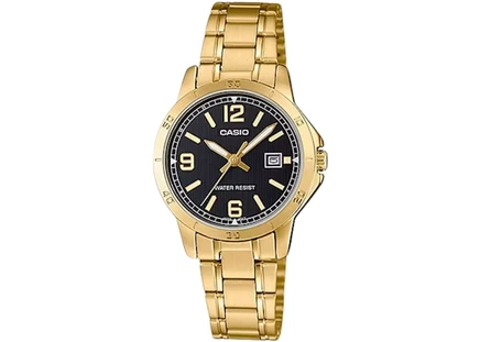 Мужские часы Casio G-Shock LTP-V004G-1B, нержавеющая сталь, корпус 30 мм, кварцевые