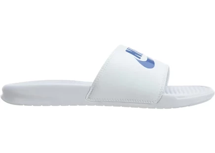 Мужские сланцы Nike Benassi JDI, белые/королевско-синие