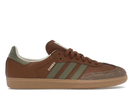 Мужские кроссовки Adidas Samba OG, коричнево-оливковые