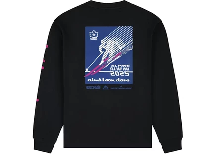 Aime Leon Dore Long-Sleeve Alpine Ski Tee Jet Black jet black