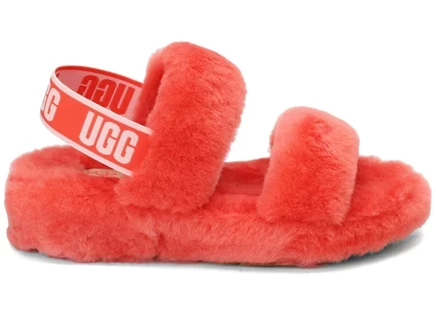 Женские шлепанцы UGG Oh Yeah Slide, коралловые