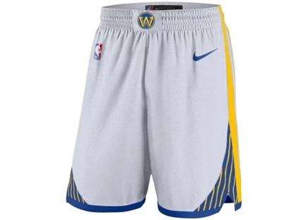 Мужские шорты Nike NBA Golden State Warriors, бело-желтые