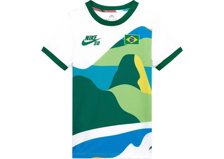 Nike SB x Parra Brazil Federation Kit Crew (Youth) Jersey White/Clover white/clover