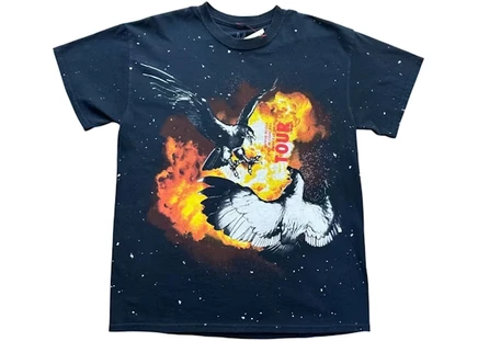 Мужская футболка Travis Scott Flame Tour, черная