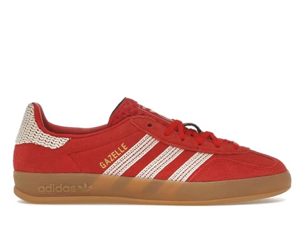 Женские кроссовки Adidas Gazelle Indoor, красно-белые