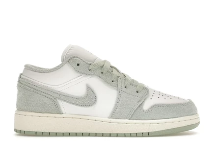 Детские кроссовки Jordan 1 Low SE, бело-мятные