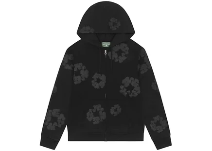 Мужская толстовка на молнии Denim Tears Mono Cotton Wreath, черная