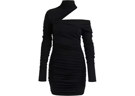 Женское мини-платье Mugler x H&M на одно плечо, черное
