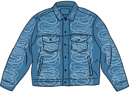 Мужская джинсовая куртка Supreme Hysteric Glamour, синяя