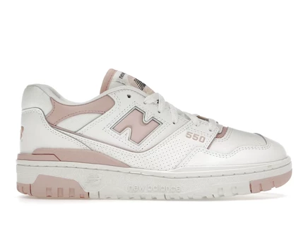 Женские кроссовки New Balance 550, бело-розовые