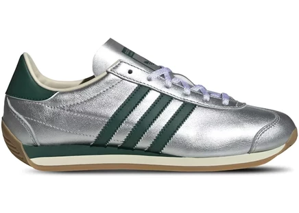 Женские кроссовки Adidas Country OG, серебристо-зеленые