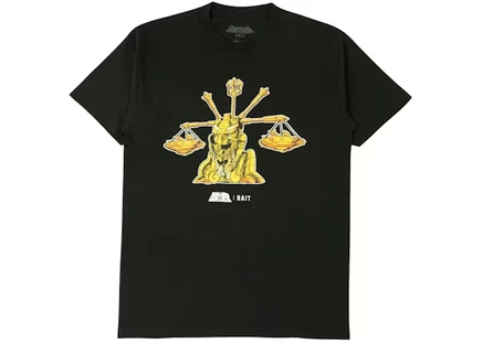 Мужская футболка BAIT x Saint Seiya Libra Gold, черная