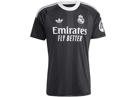 Мужская вратарская футболка Adidas Real Madrid 25/26, черная