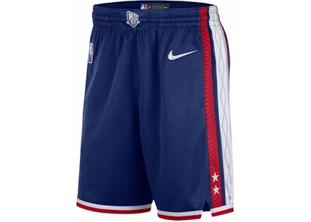 Мужские шорты Nike Brooklyn Nets City Edition Swingman 75th Anniversary, сине‑красно‑белые