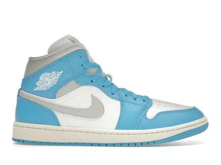 Женские кроссовки Jordan 1 Mid, темно-голубые/белые/серые