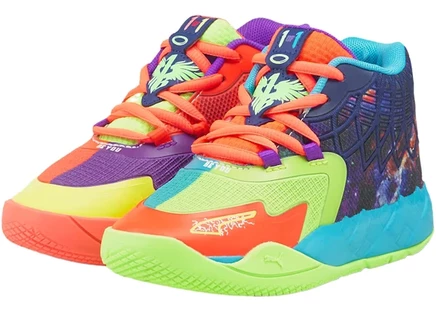 Детские кроссовки Puma LaMelo MB.01 BeYou, зелено-красные