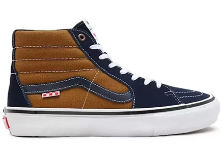 Мужские высокие кеды vans sk8-hi andrew reynolds, темно-синие/коричневые
