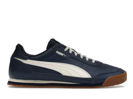Мужские кроссовки Puma Turino 2, темно-синие/белые с коричневой подошвой