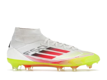 Женские бутсы Adidas F50 Pro FG, бело-красно-желтые